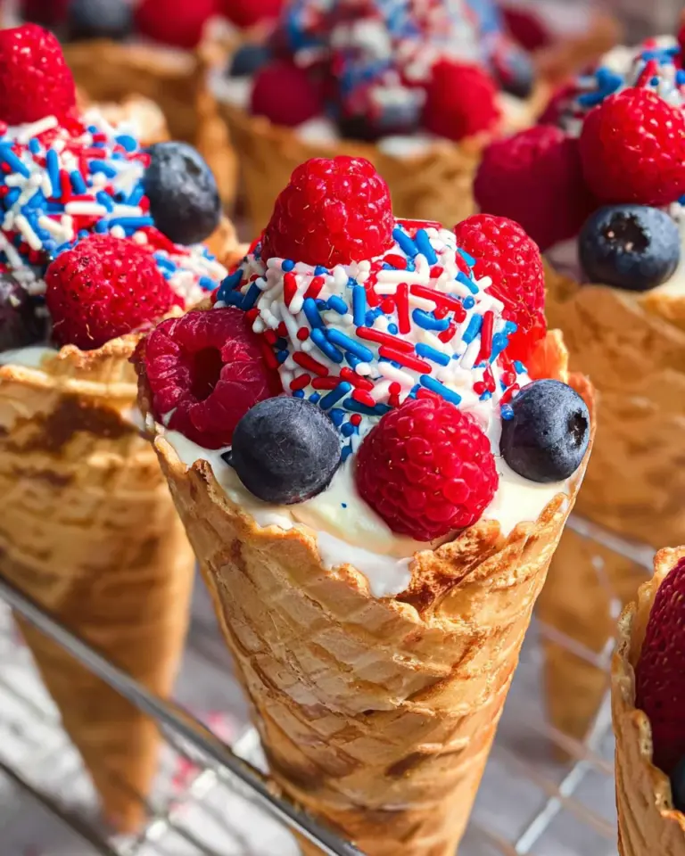 Patriotic Fruit Cones