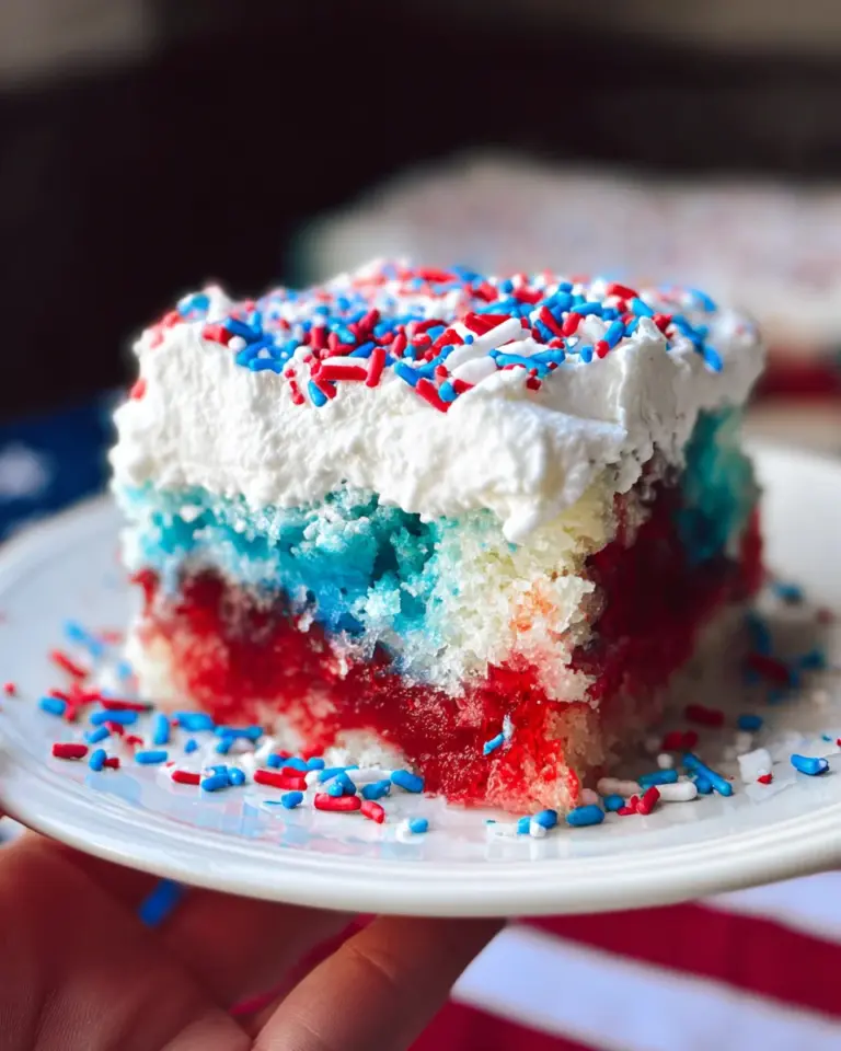 Red, White, & Blue Poke Cake