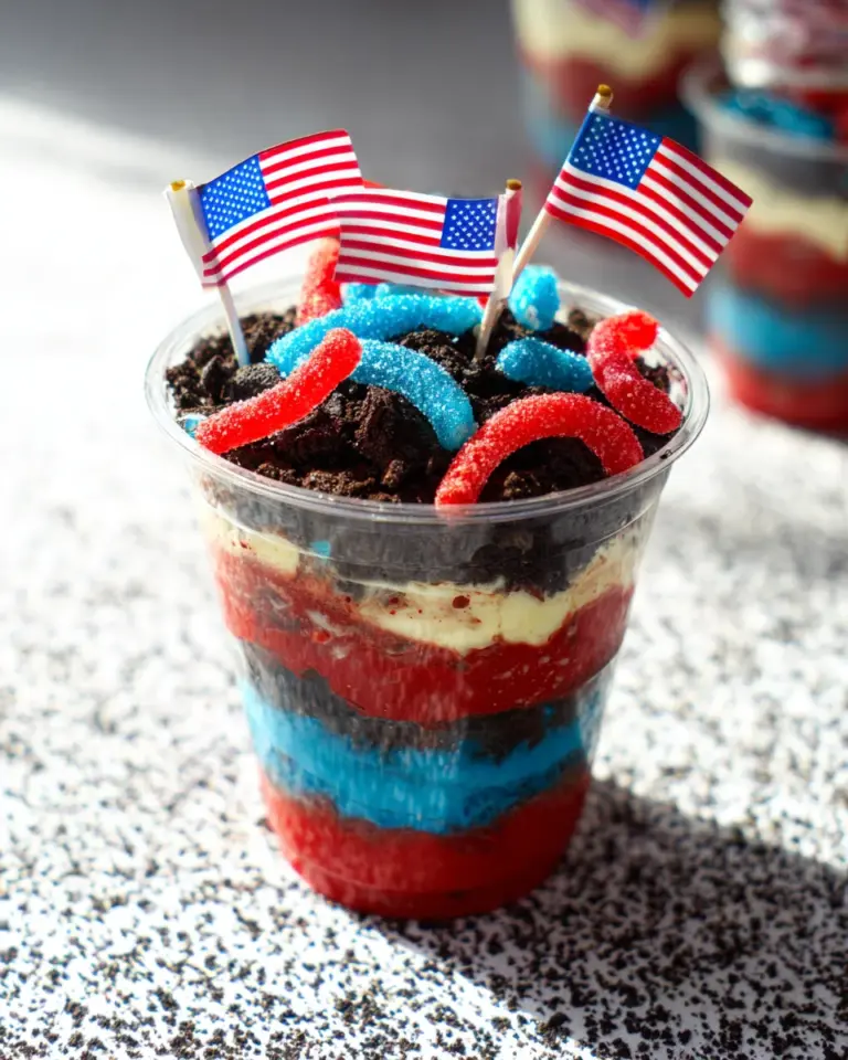Red, White and Blue Dirt Cups