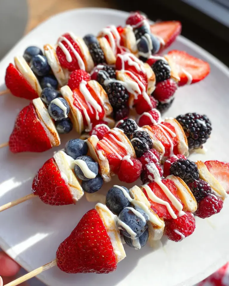 Red, White and Blue Fruit Kabobs
