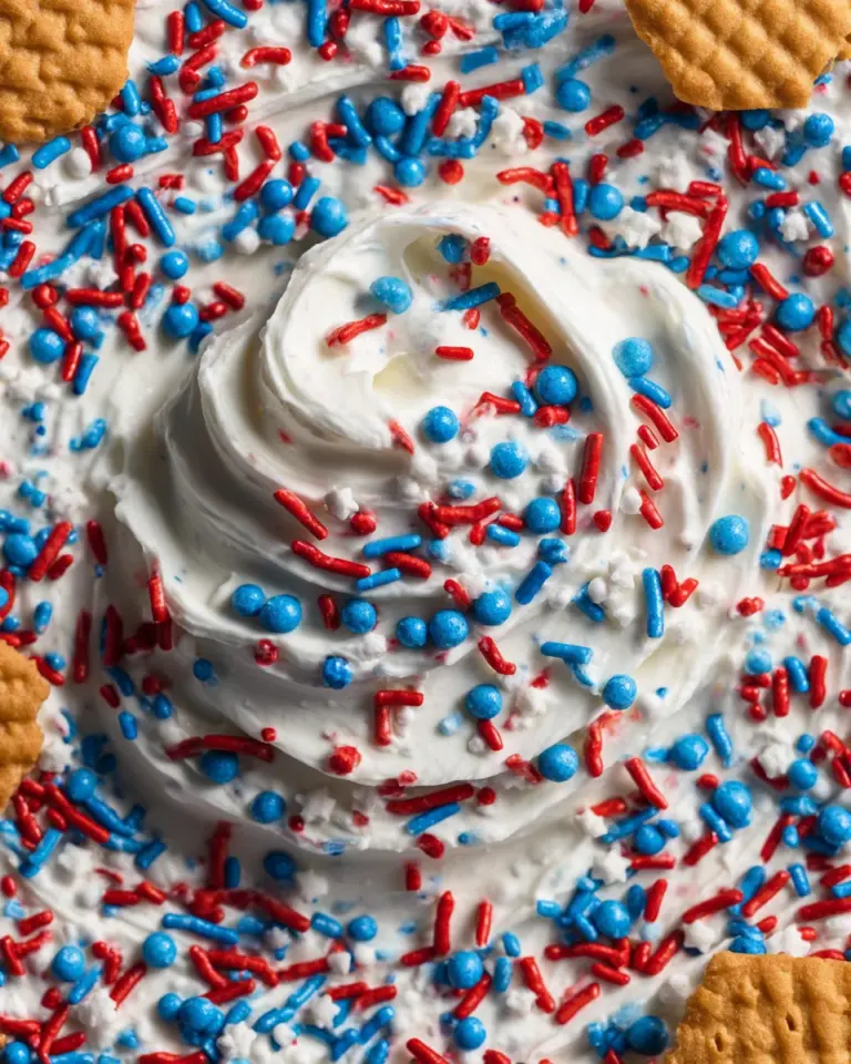 Red, White and Blue Funfetti Dip