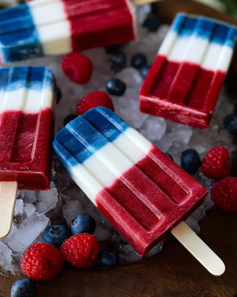 Red White and Blue Popsicles