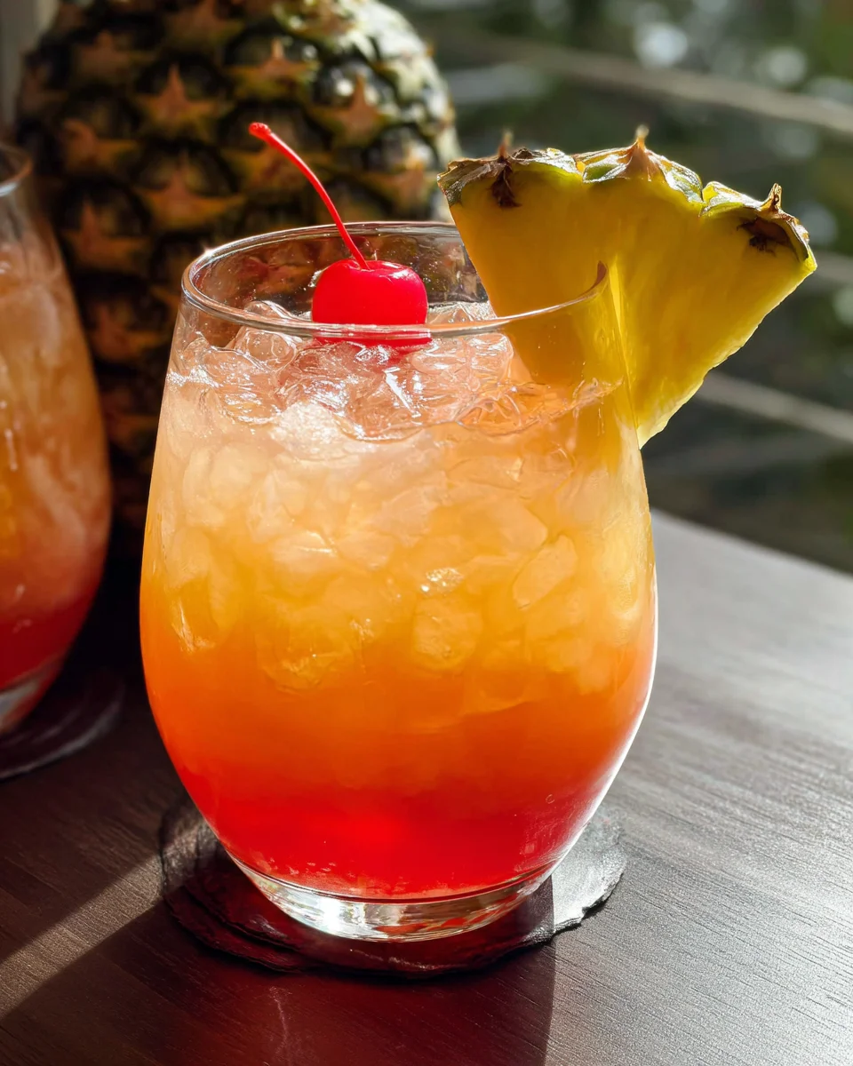 Rum-Less Rum Punch Mocktail