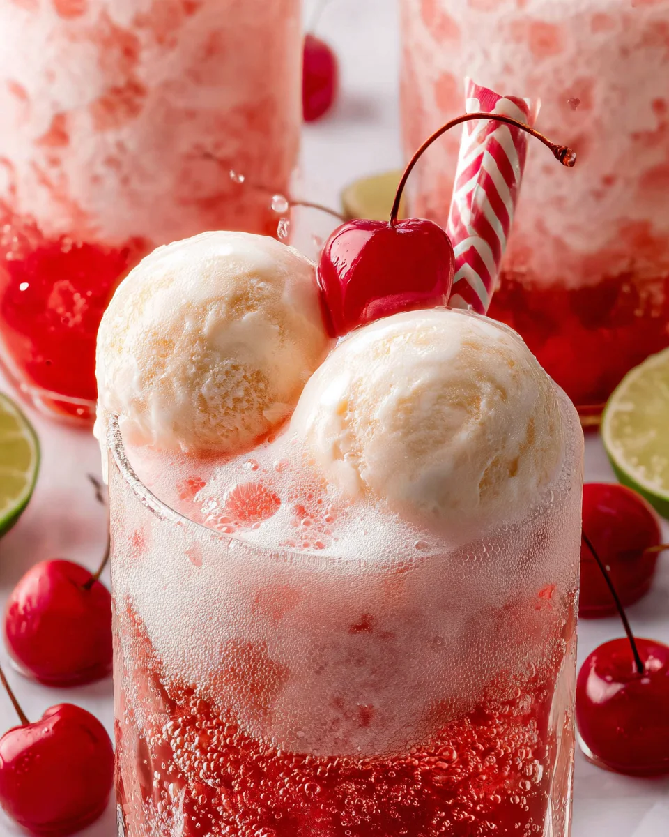 Shirley Temple Ice Cream Float