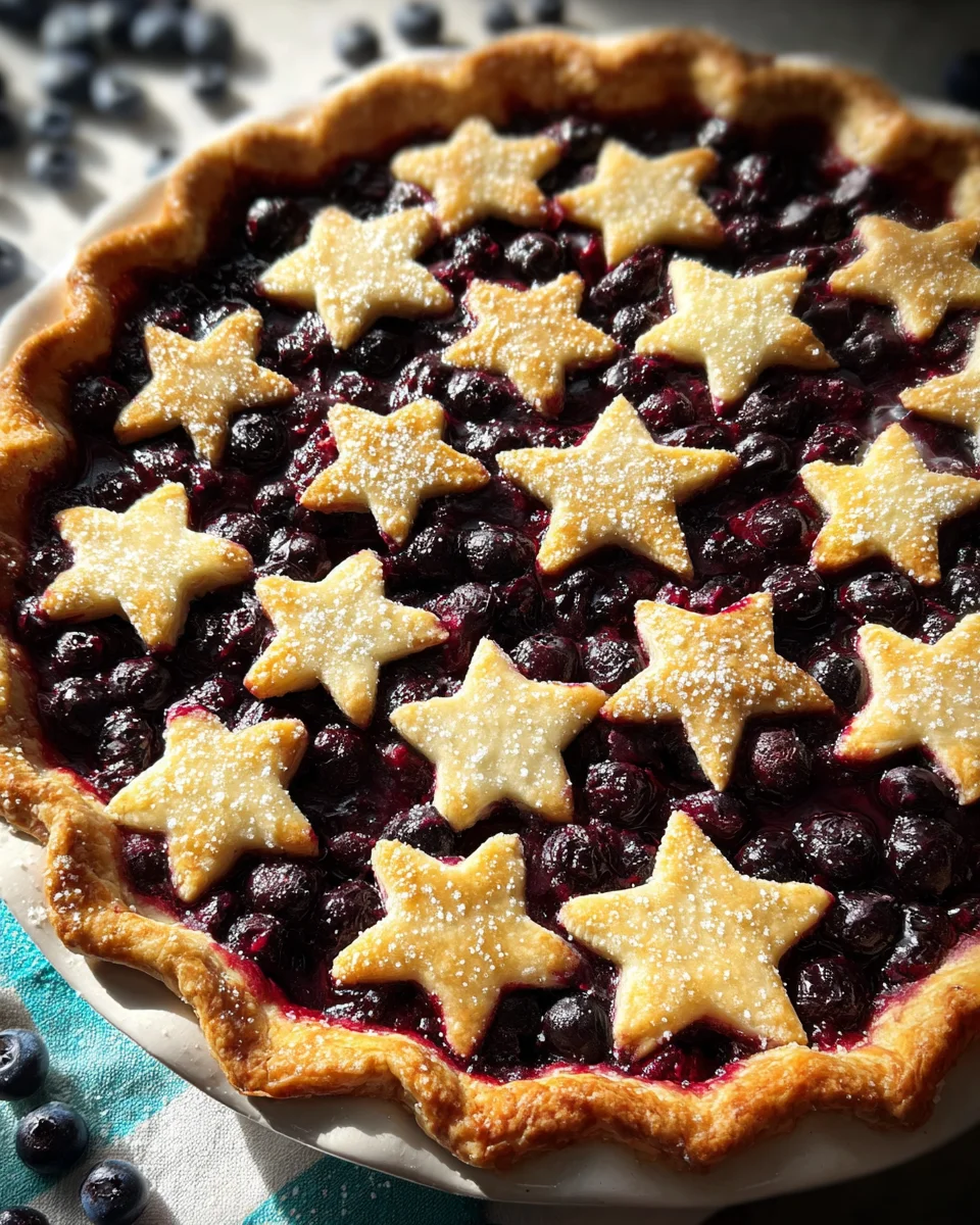 Star-Studded Blueberry Pie Star-Studded