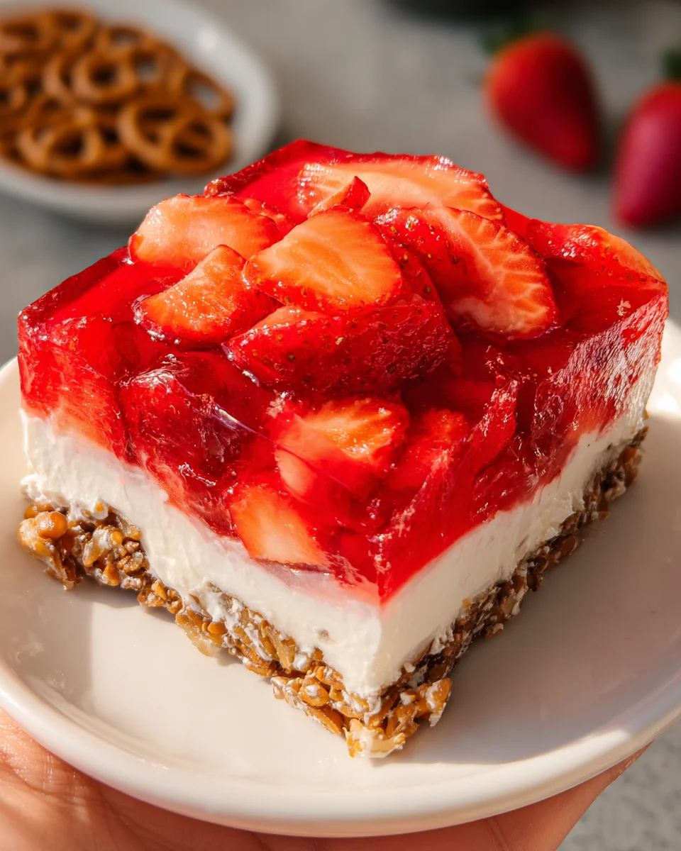 Strawberry Pretzel Salad Strawberry