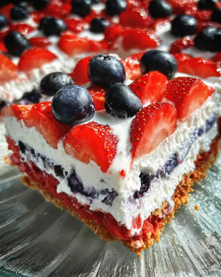 Summer Berry Jello Lasagna