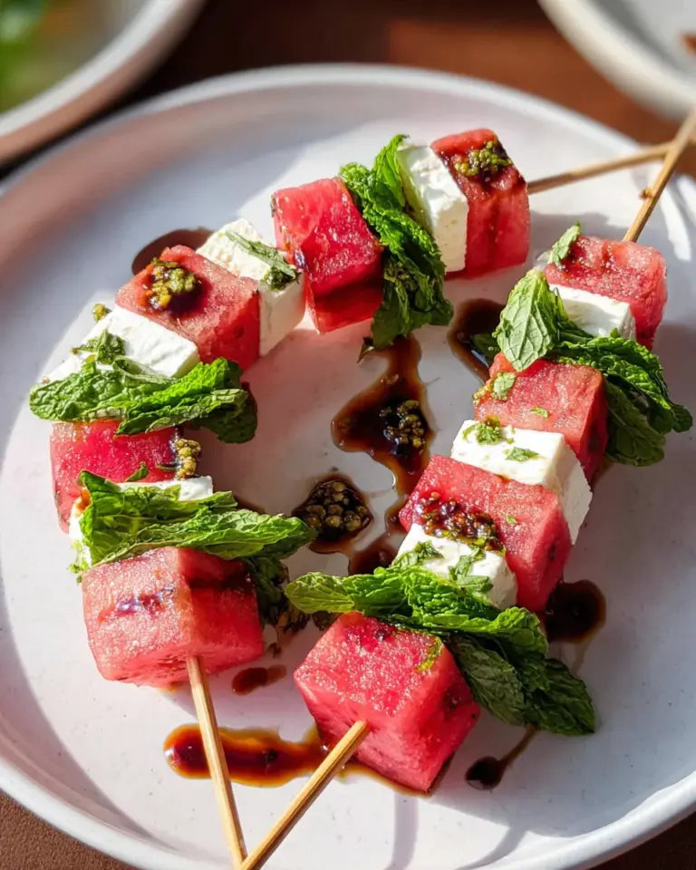 Watermelon-Feta Skewers