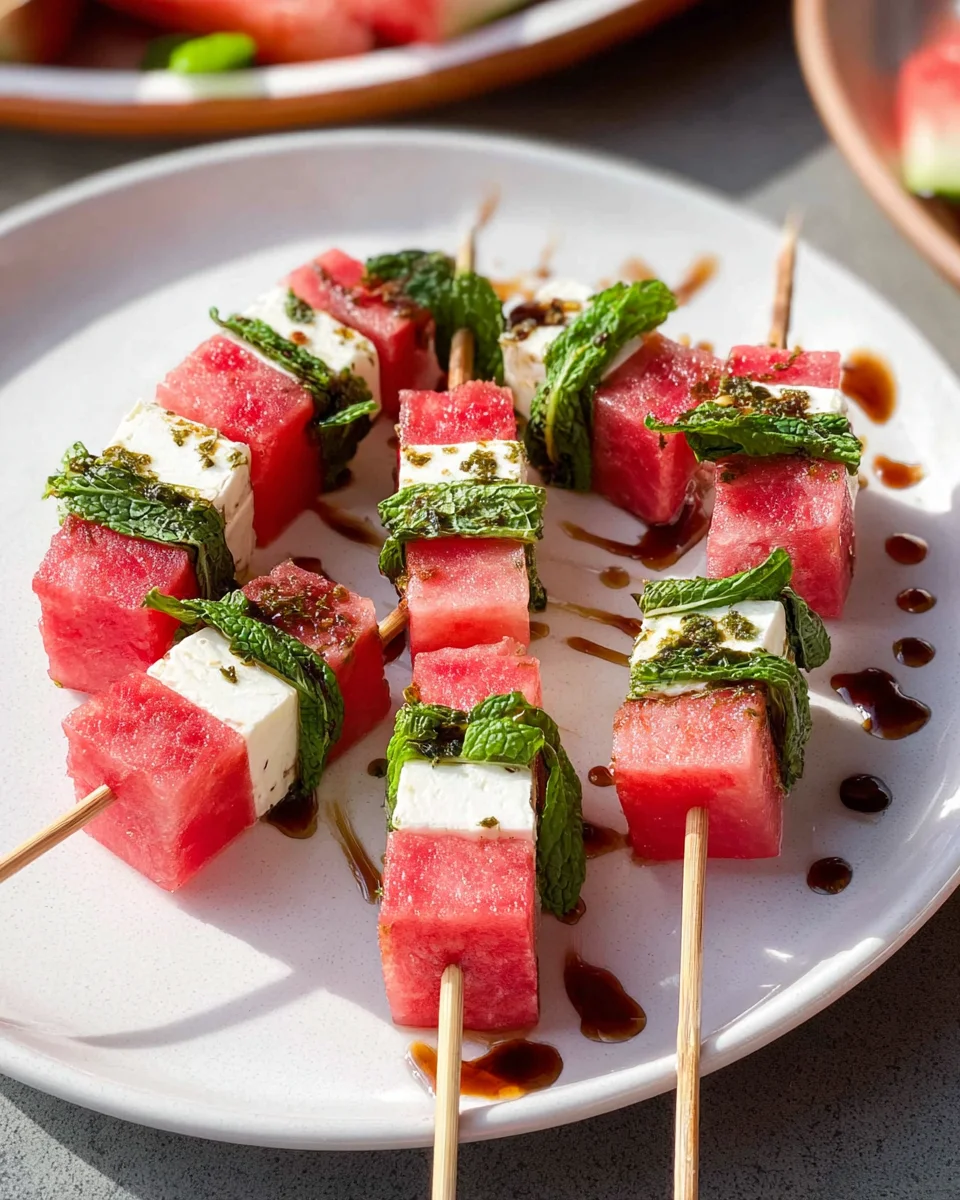 Watermelon-Feta Skewers Watermelon-Feta