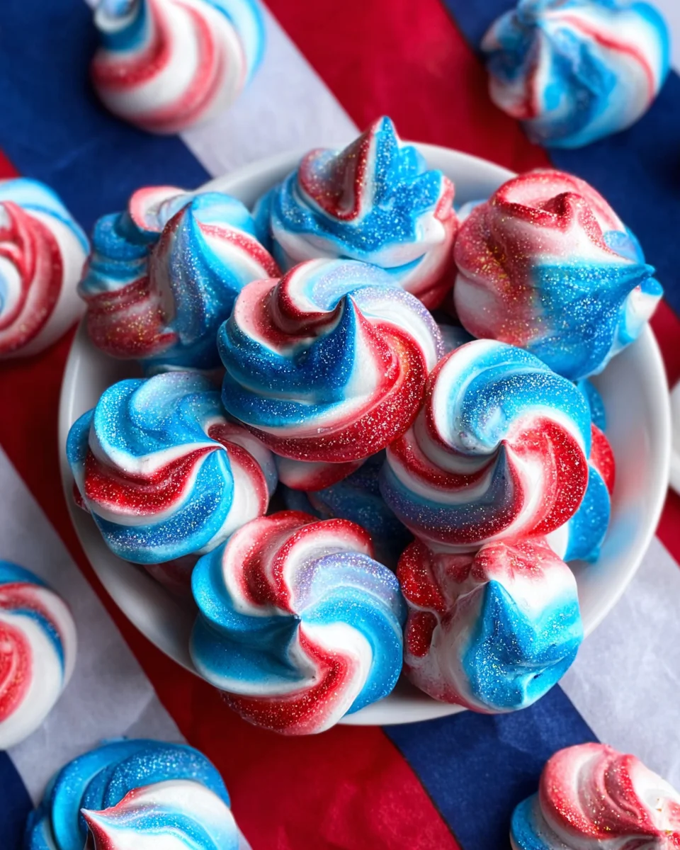 patriotic meringue cookies patriotic