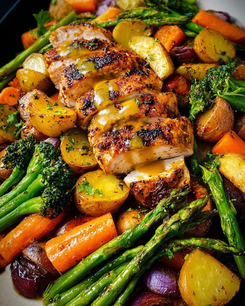 35 Minutes & One Sheet Pan Is All You Need For This Honey Mustard Chicken Recipe 35
