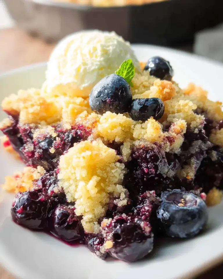4 Ingredient Blueberry Cobbler