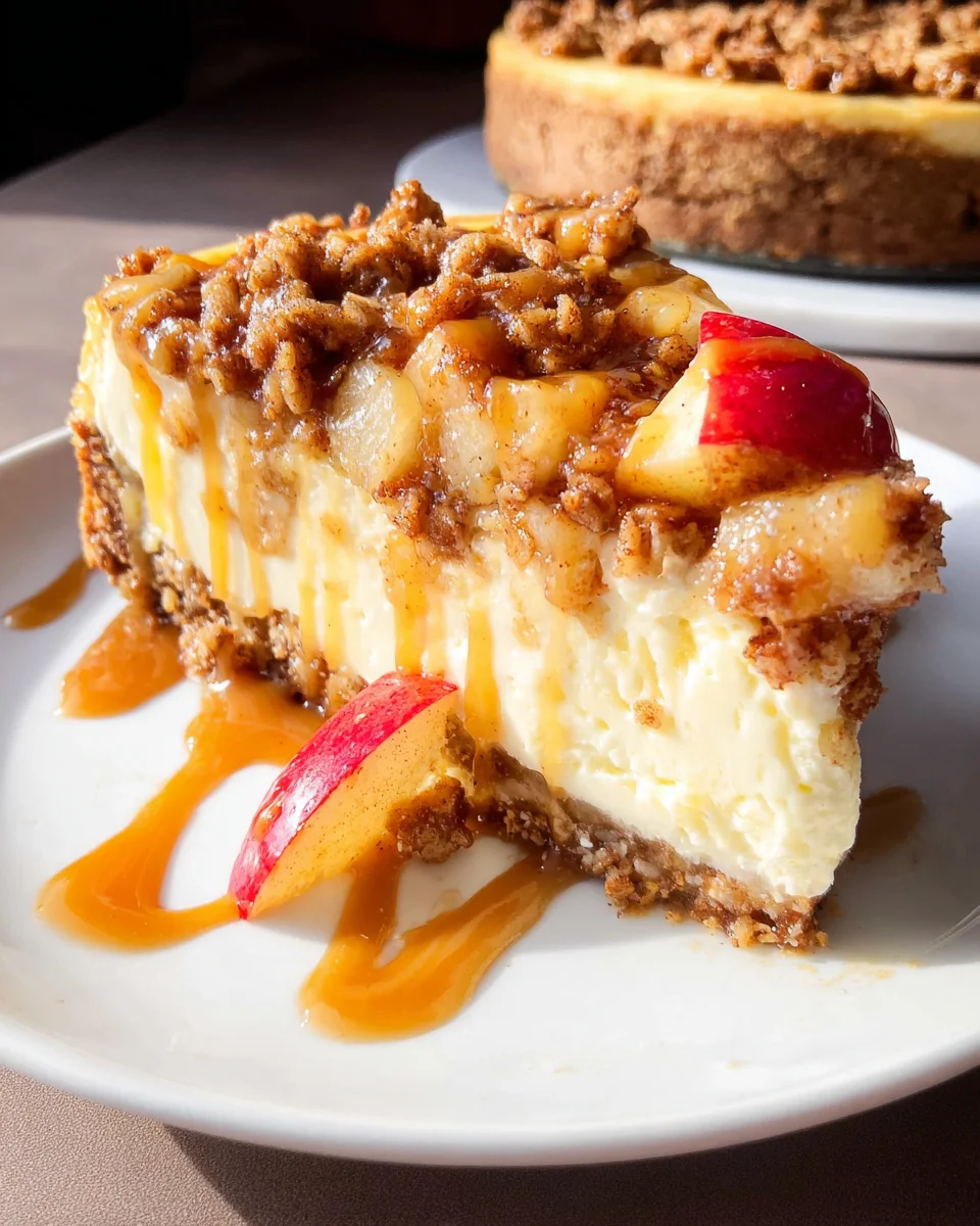 Apple Crisp Cheesecake Apple