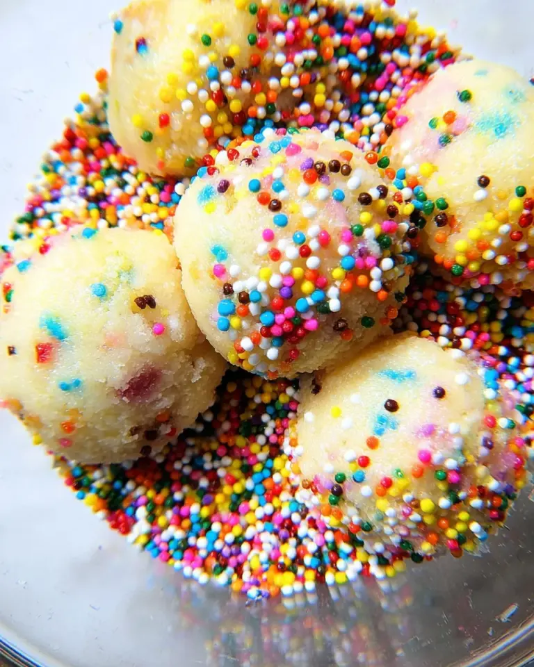 Applesauce Birthday Cake Protein Balls