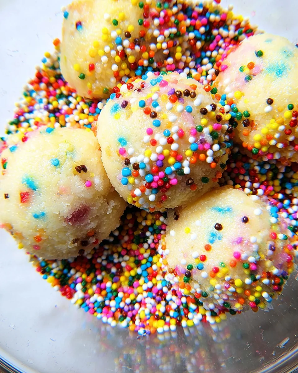 Applesauce Birthday Cake Protein Balls Applesauce Birthday Cake Protein Balls