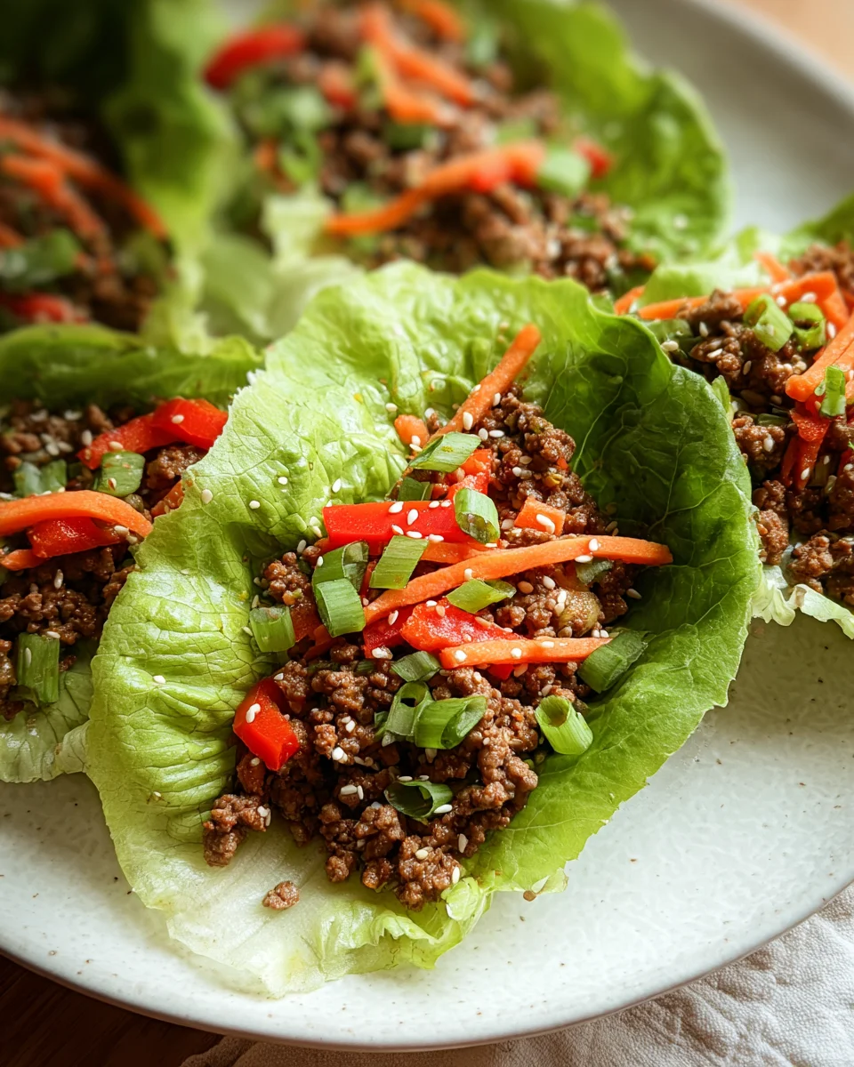 Asian Style Ground Beef Lettuce Wraps 26 Asian Style Ground Beef Lettuce Wraps