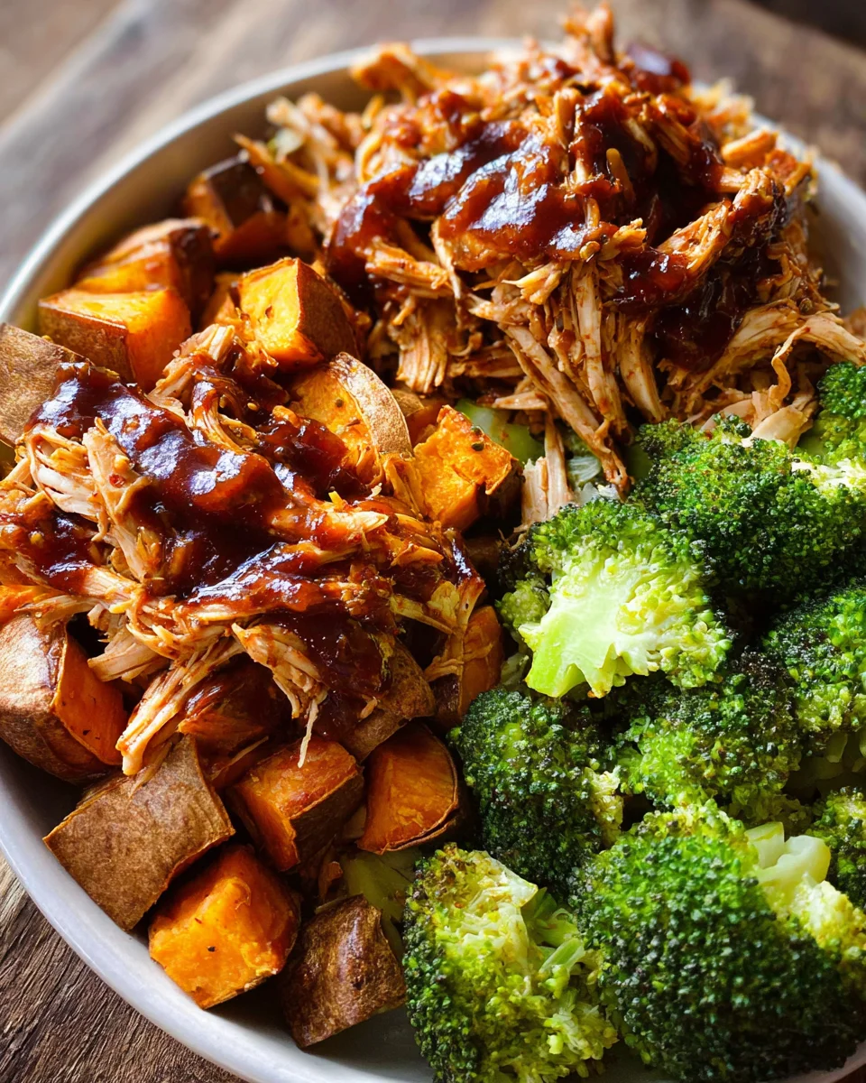 BBQ Chicken & Roasted Sweet Potato Bowls BBQ