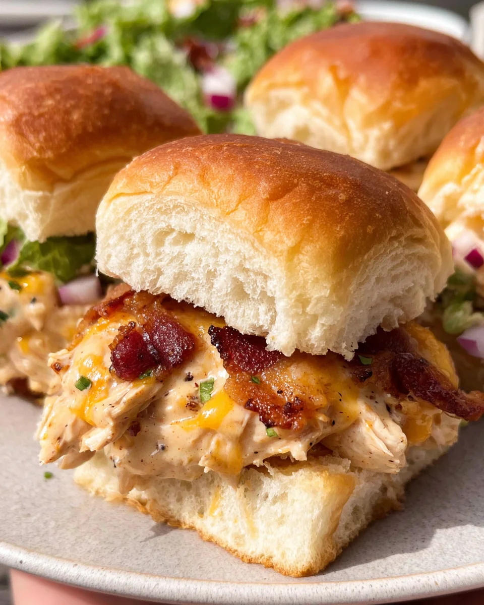 Bacon Ranch BBQ Chicken Sliders Bacon