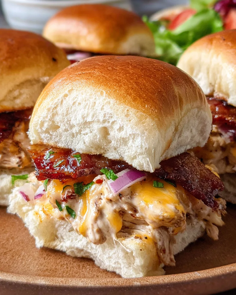 Bacon Ranch BBQ Chicken Sliders Bacon