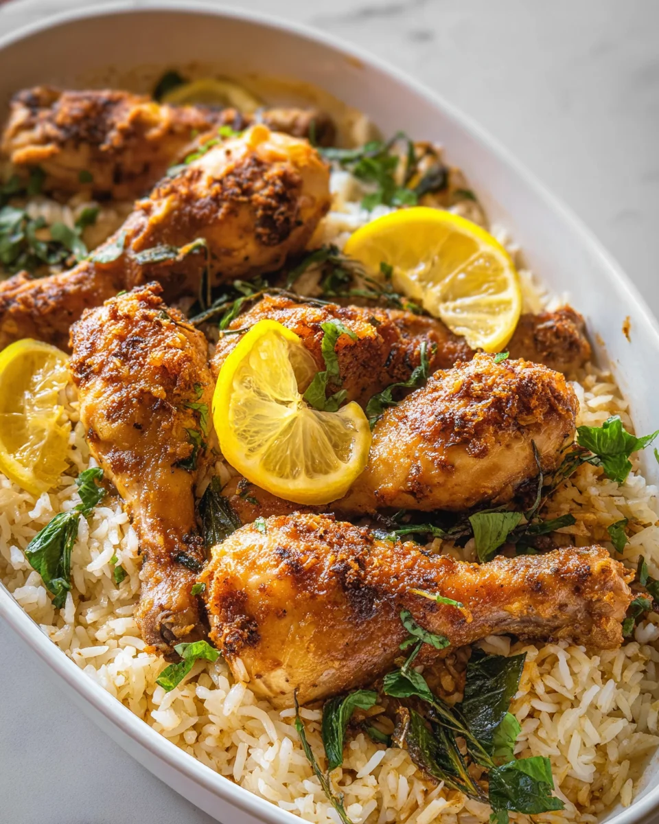 Baked Chicken Legs and Rice Baked Chicken Legs and Rice