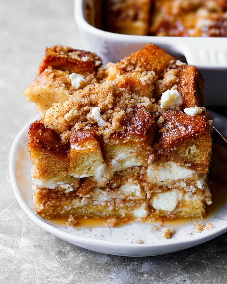 Baked Cream Cheese French Toast Casserole 26 Baked