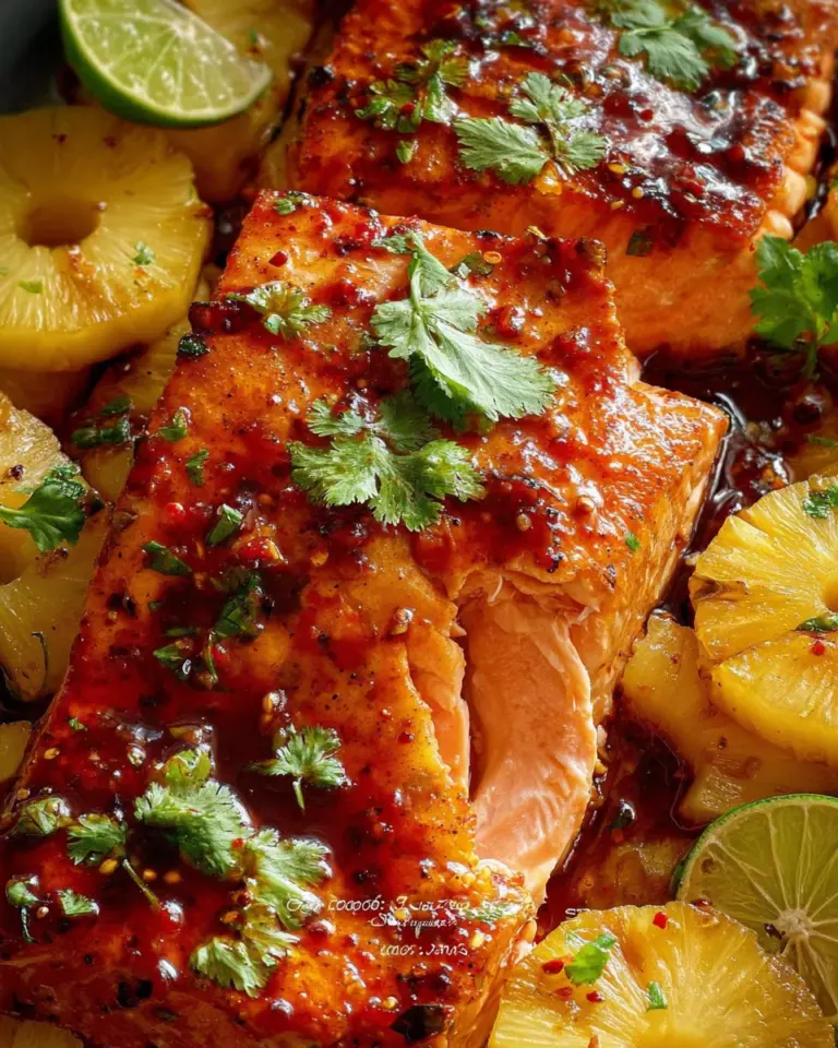 Baked Pineapple Salmon