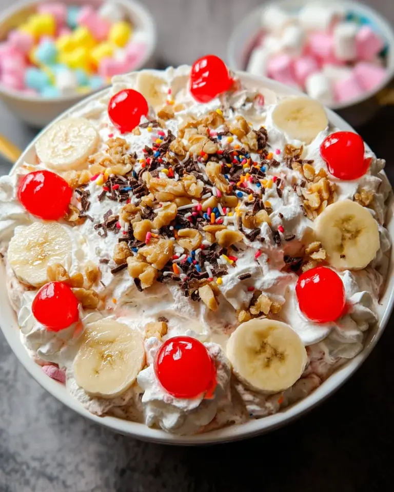 Banana Split Fluff Salad
