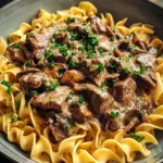 Beef Stroganoff with Egg Noodles