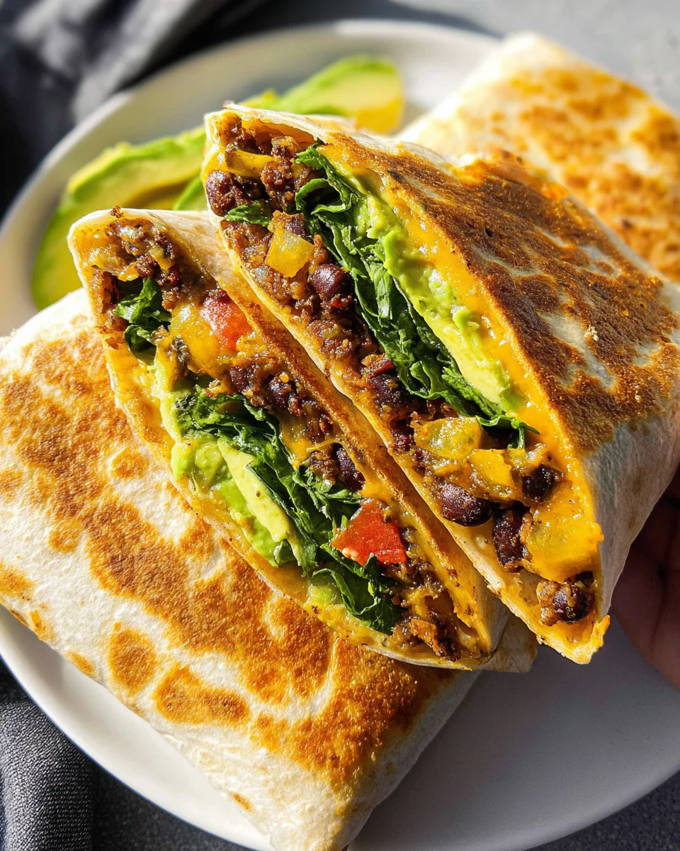 Black Bean Crunch Wrap Black