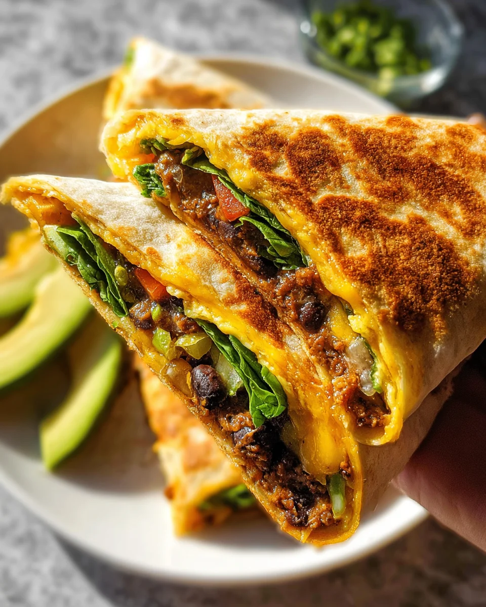 Black Bean Crunch Wrap Black