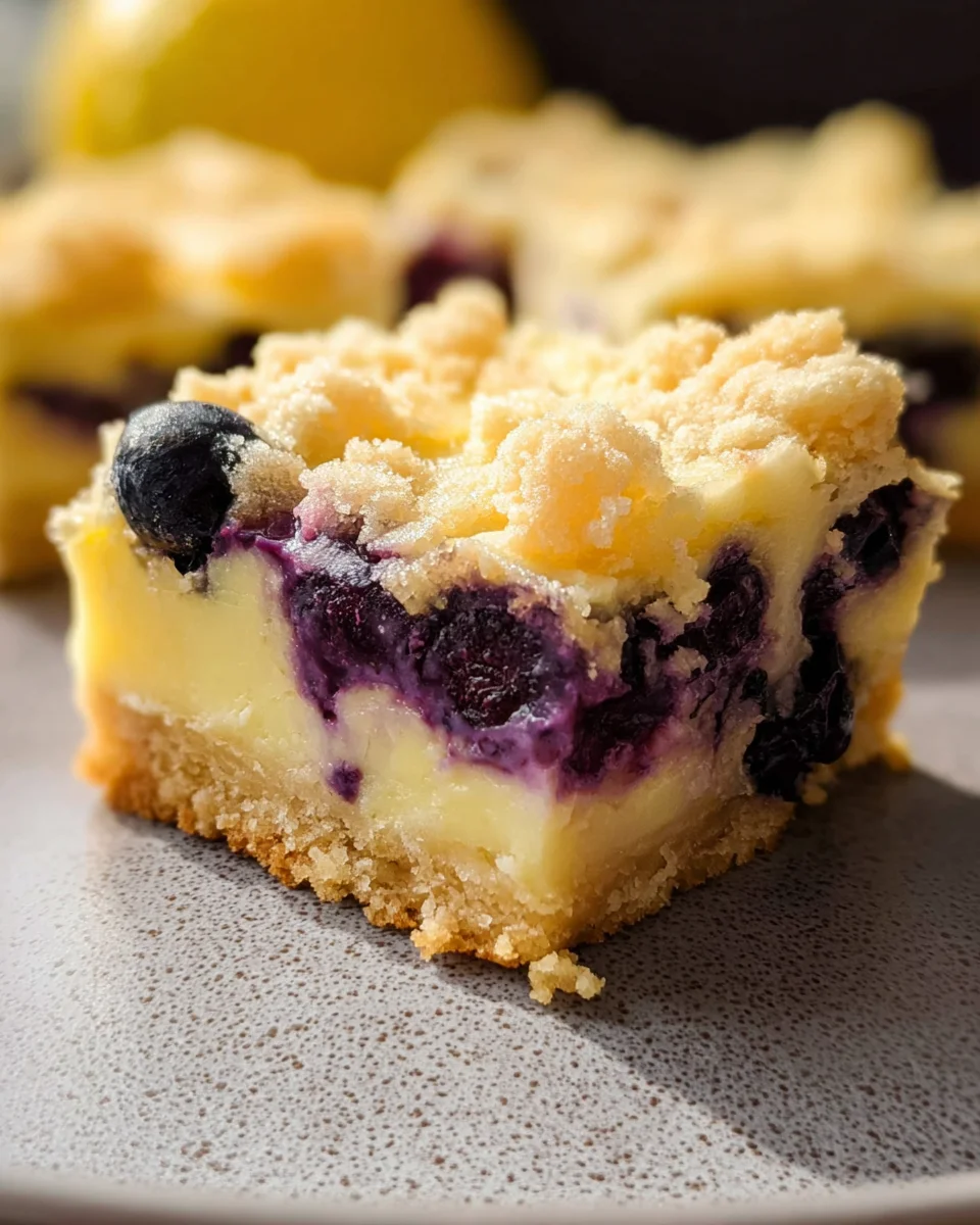 Blueberry Lemon Pie Bars Blueberry