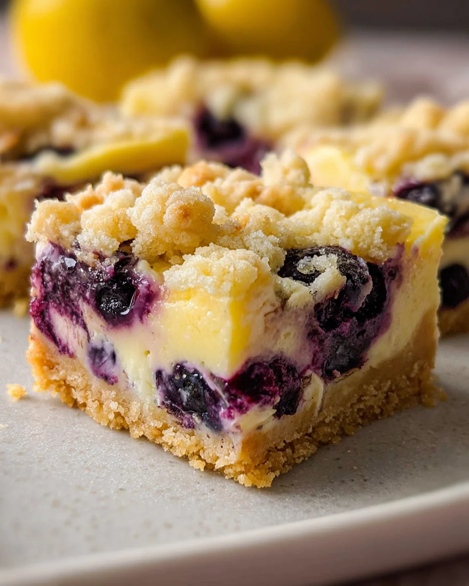 Blueberry Lemon Pie Bars Blueberry