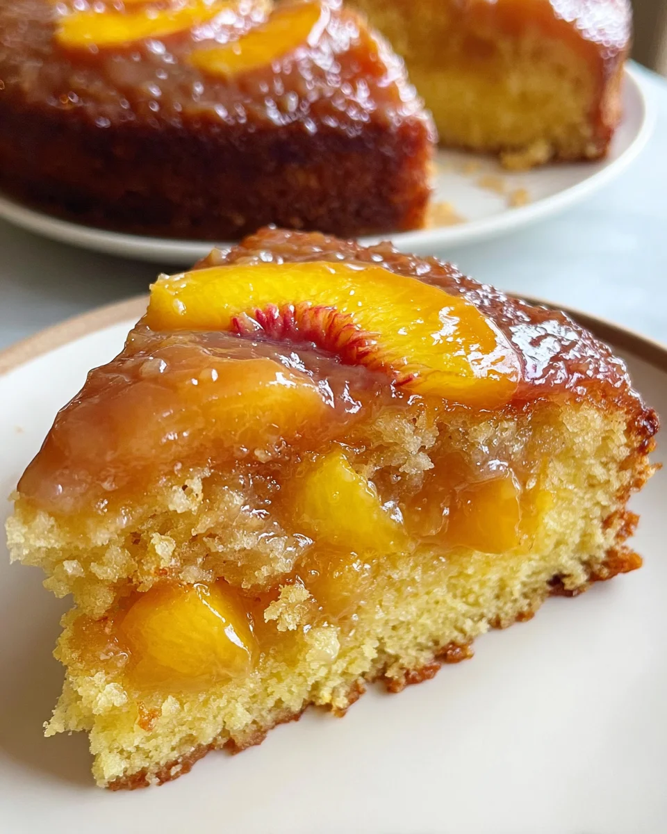 Brown Sugar Peach Cake Brown