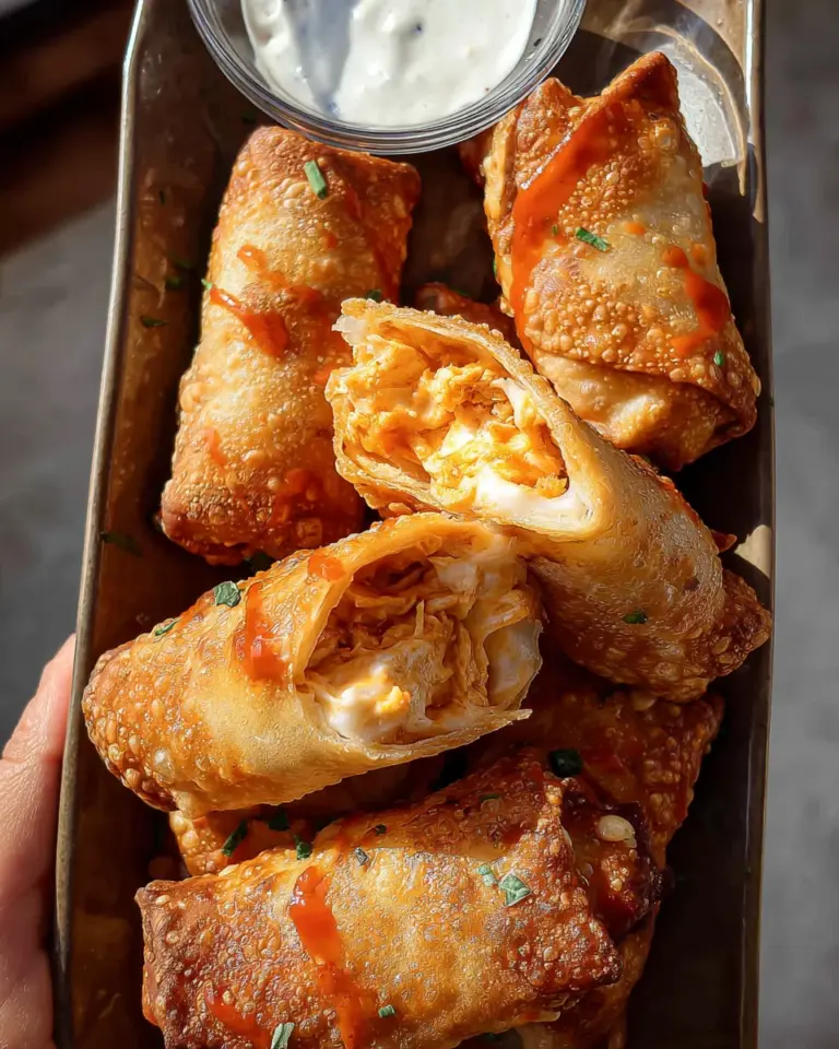 Buffalo Chicken Egg Rolls