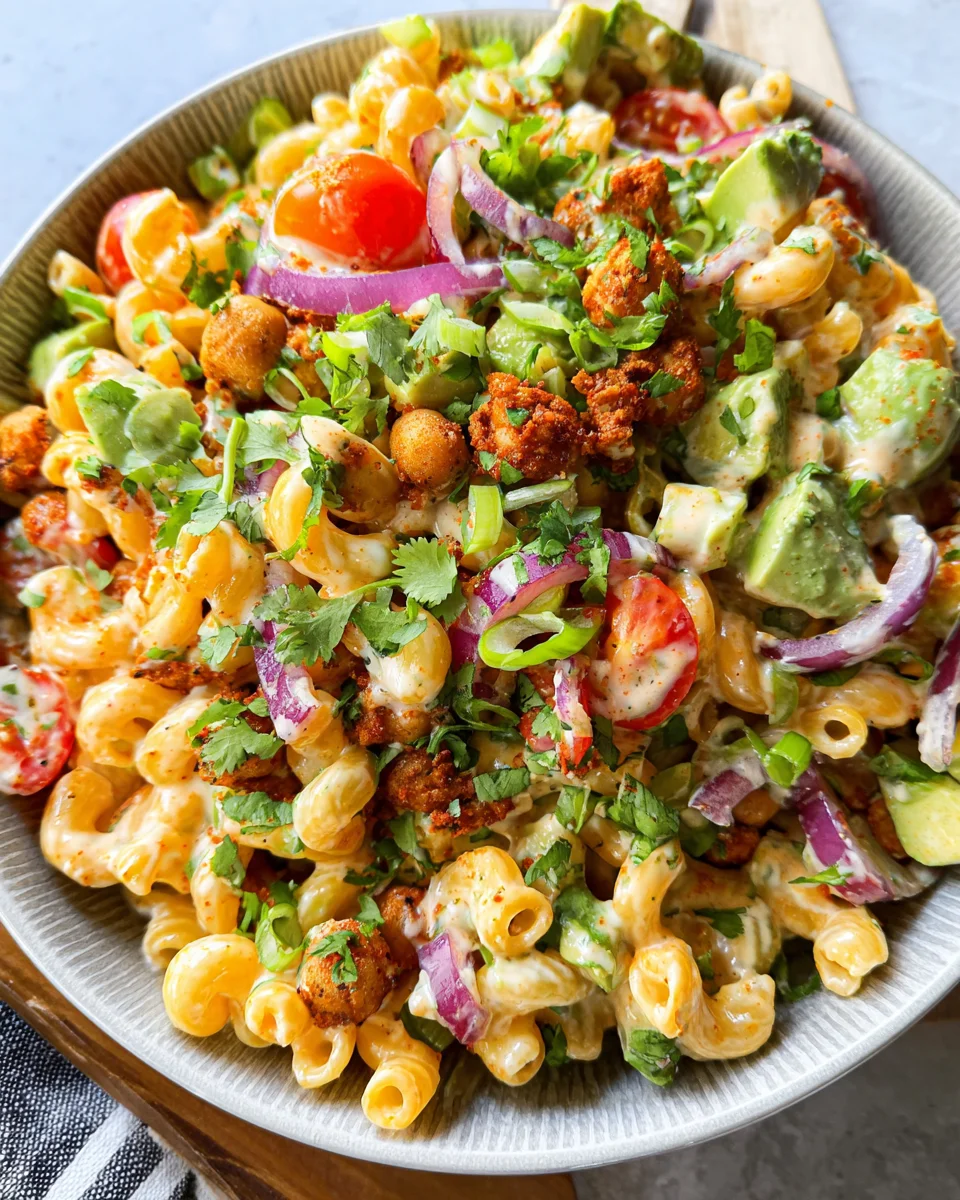Buffalo Chickpea Pasta Salad Buffalo