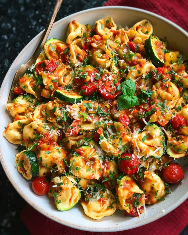 Cheese Tortellini with Summer Veggies