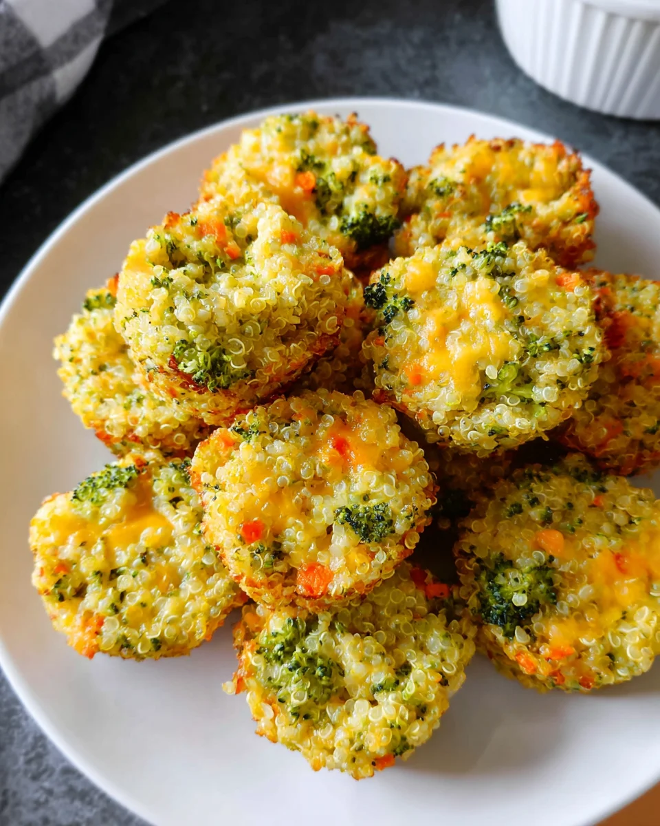 Cheesy Broccoli Quinoa Bites 16 Cheesy Broccoli Quinoa Bites