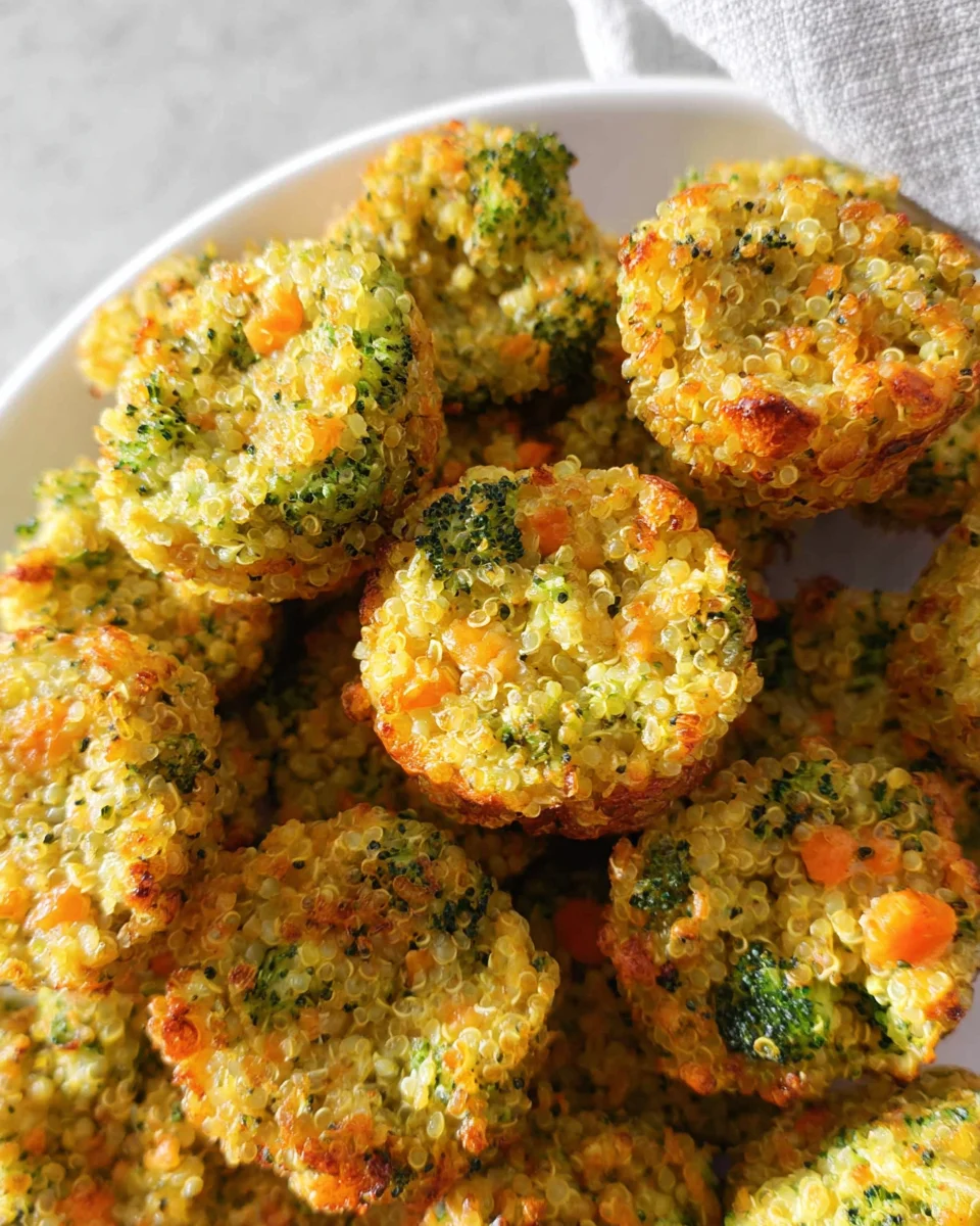 Cheesy Broccoli Quinoa Bites 17 Cheesy