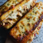 Cheesy Chicken Garlic Bread Sandwich Cheesy Chicken Garlic Bread Sandwich
