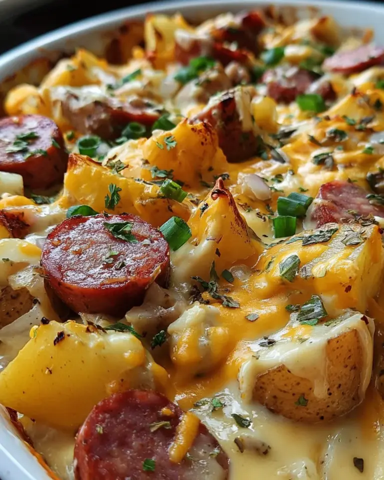 Cheesy Ranch Potatoes and Smoked Sausage