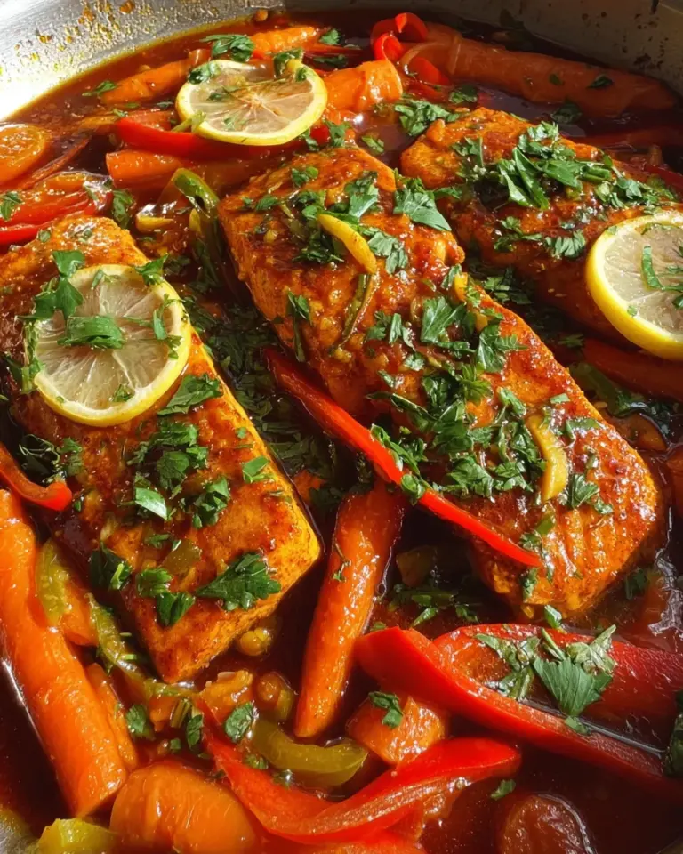 Classic Spicy Moroccan Fish in Rich Sauce