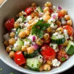 Cottage Cheese and Chickpeas Salad