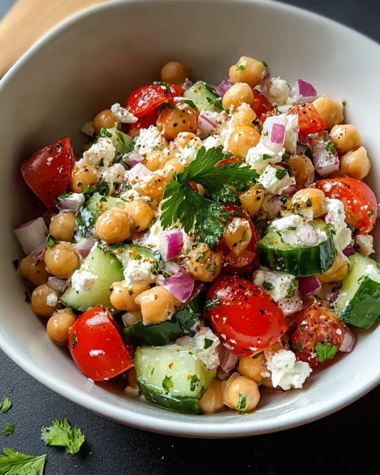Cottage Cheese and Chickpeas Salad