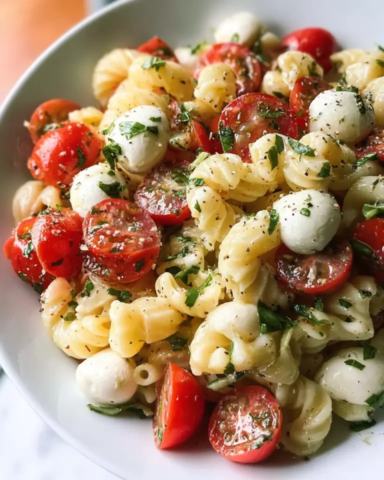 Creamy Caprese Pasta Salad