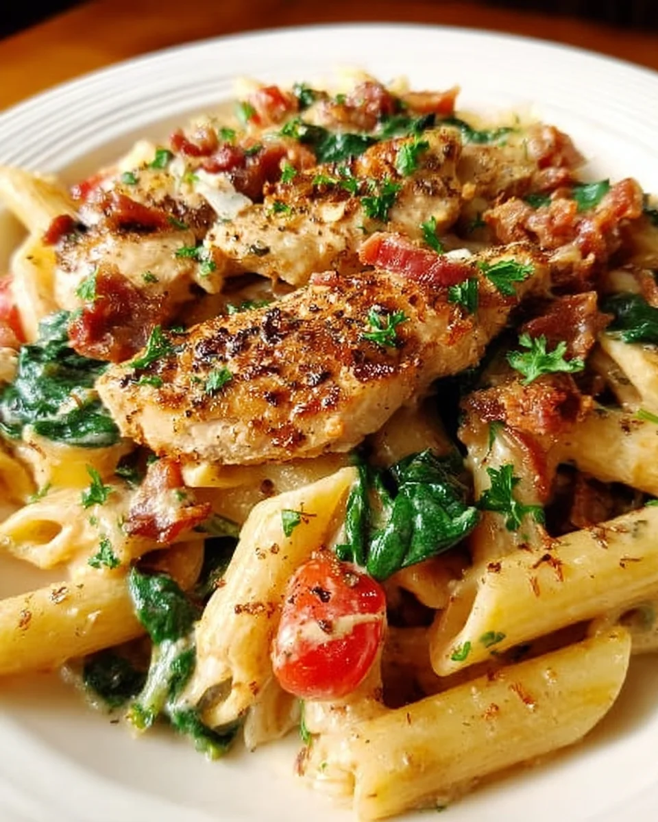 Creamy Chicken Pasta with Bacon Creamy Chicken Pasta with Bacon