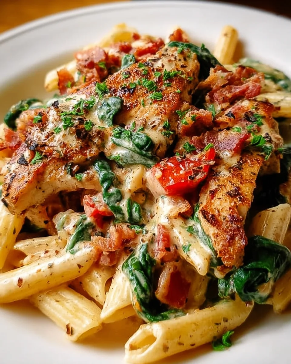 Creamy Chicken Pasta with Bacon Creamy