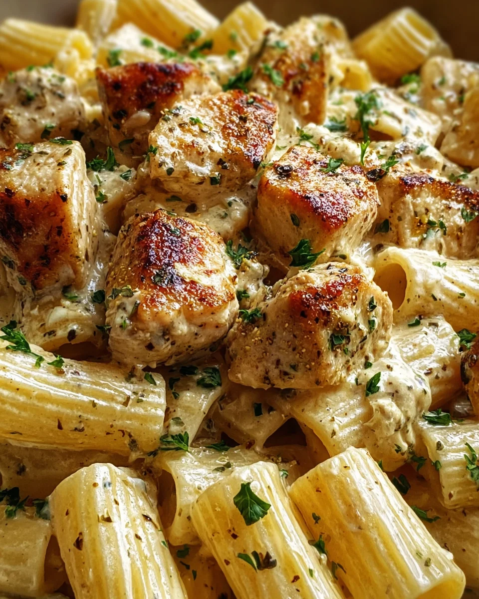 Creamy Garlic Butter Chicken and Rigatoni in Parmesan Sauce Creamy Garlic Butter Chicken and Rigatoni in Parmesan Sauce