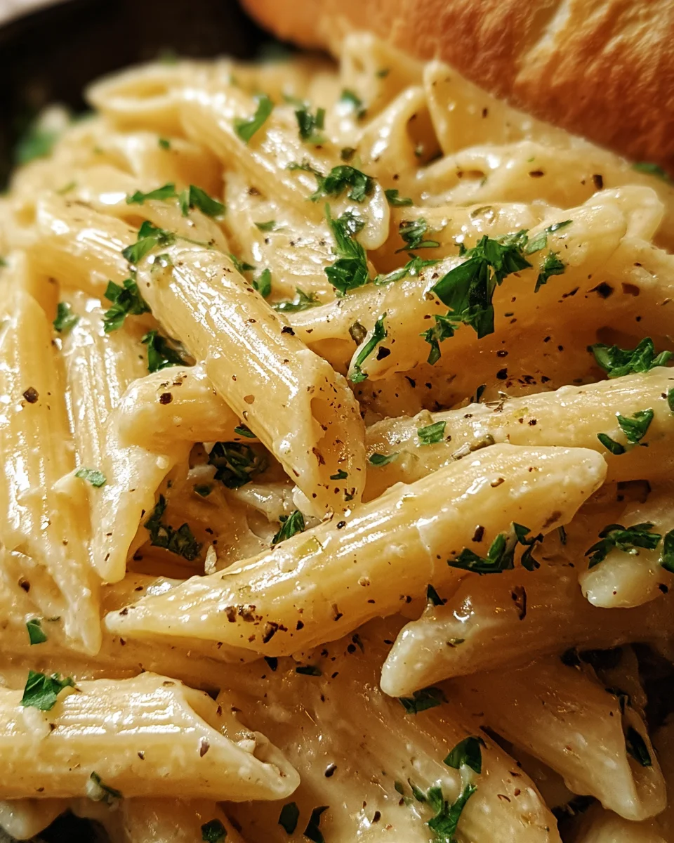 Creamy Garlic Penne Pasta 21 Creamy