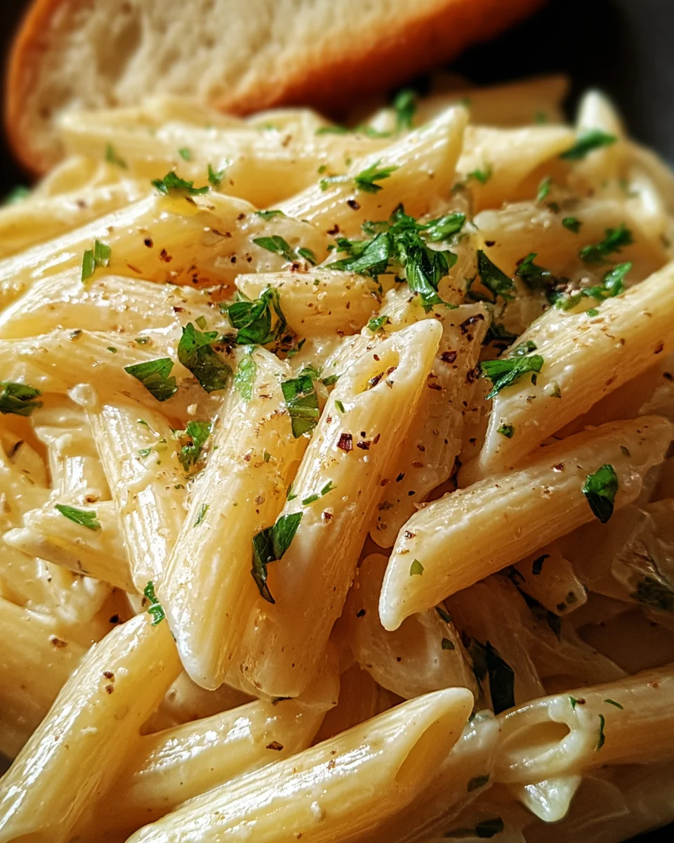 Creamy Garlic Penne Pasta 22 Creamy