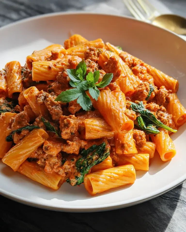 Creamy Sausage Rigatoni